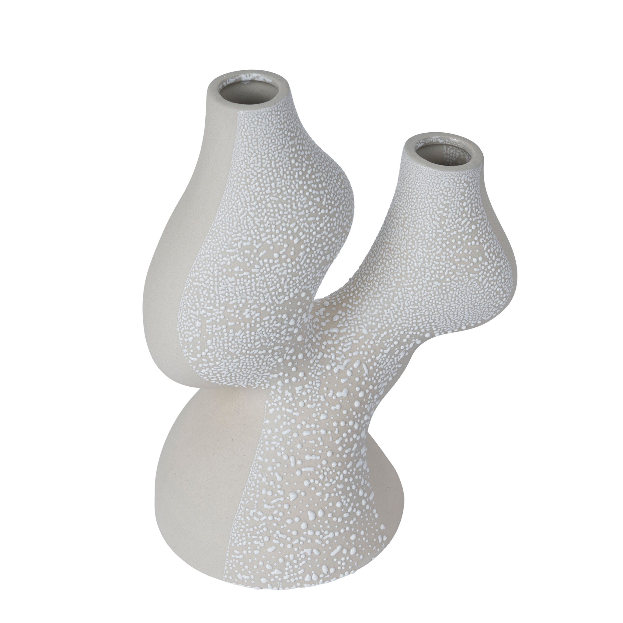 CAC12330-FC Bead-Dot Double Head Vase Style C