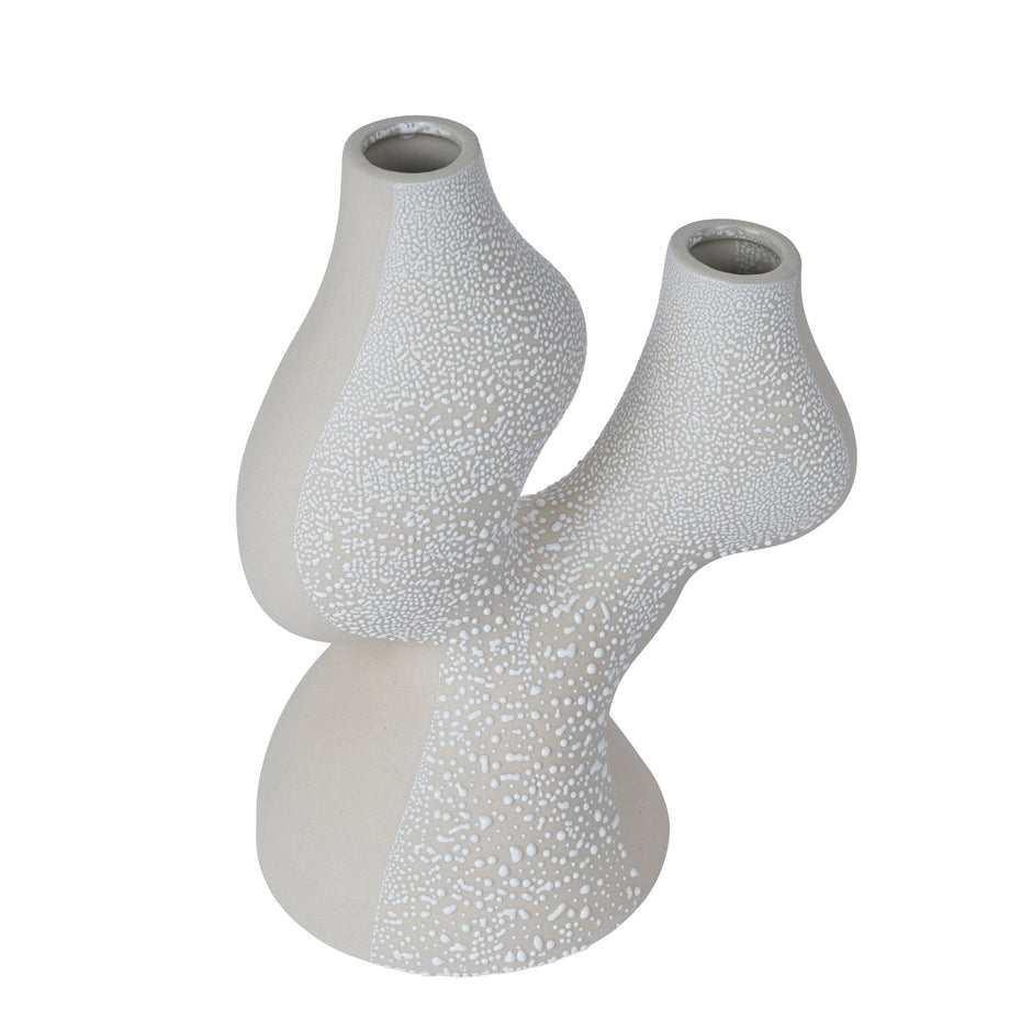 CAC12330-FC Bead-Dot Double Head Vase Style C