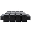 Gardeon Outdoor Dining Set 13 Piece Wicker Table Chairs Setting Black