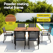 Gardeon 7PCS Outdoor Dining Set Table and Chairs Patio Garden Furniture Bistro Set