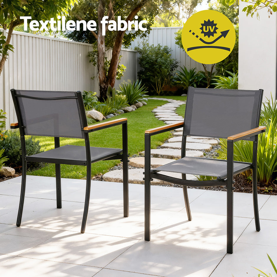 Gardeon 7PCS Outdoor Dining Set Table and Chairs Patio Garden Furniture Bistro Set