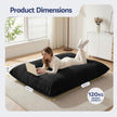 Artiss 3-in-1 Bean Bag Chair for Living Room Convertible Floor Sofa Dark Grey