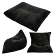Artiss 3-in-1 Bean Bag Chair for Living Room Convertible Floor Sofa Dark Grey