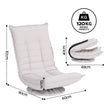Artiss Swivel Floor Chair 5 Adjustable Foldable Lounge Seat Floor Sofa Chair Grey