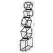 Artiss 5-Tier Bookshelf Metal Geometric Display Shelf Storage Organizer Black