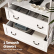 Artiss Buffet Sideboard Cabinets X2 180cm Hutch Storage Kitchen Clear Door White