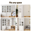 Artiss Buffet Sideboard Cabinets X2 180cm Hutch Storage Kitchen Clear Door White