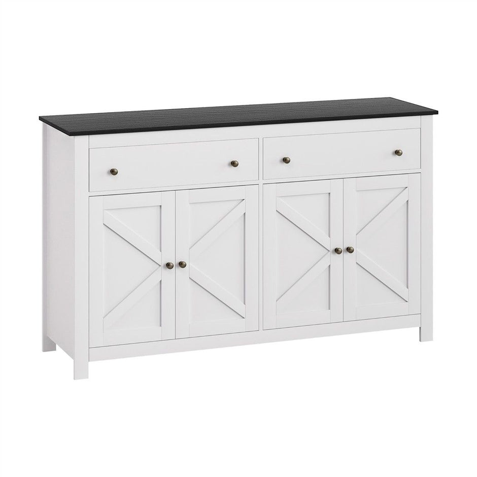 Artiss Buffet Sideboard Storage Cabinet Kitchen Cupboard 2 Drawers 140CM Black