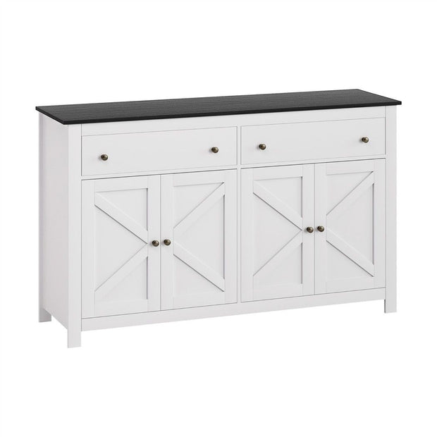 Artiss Buffet Sideboard Storage Cabinet Kitchen Cupboard 2 Drawers 140CM Black