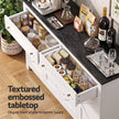 Artiss Buffet Sideboard Storage Cabinet Kitchen Cupboard 2 Drawers 140CM Black