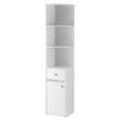 Artiss 3 Tiers Bookshelf with Storage Drawer and Cabinet White