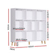 Artiss Bookshelf 3 Tiers 10 Cubes - CORA White