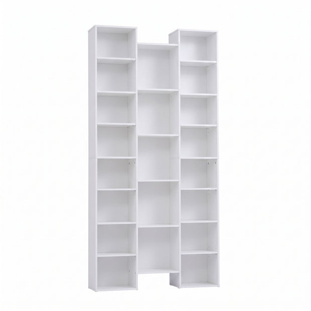 Artiss Bookshelf Display Shelves CD DVD Storage Rack Tall Bookcase White
