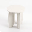 Artiss Round End Table High-Gloss Small Coffee Table Side Bedside Nightstand 40x45cm Cream white