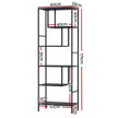 Artiss Bookshelf 5 Tiers RHYS Black