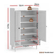 Artiss Shoe Rack Cabinet Storage Cupboard 3 Adjustable Shelves White