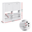 Artiss Shoe Cabinet 4 Flip Drawers Fluted Style Adjustable Shelves White