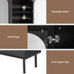 Artiss 2x Buffet Sideboard Cabinet Pantry 5-Tier Storage Cupboard Fluted Black