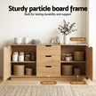 Artiss Buffet Sideboard Cabinet Storage Kitchen Cupboard Drawers Round Edge Oak