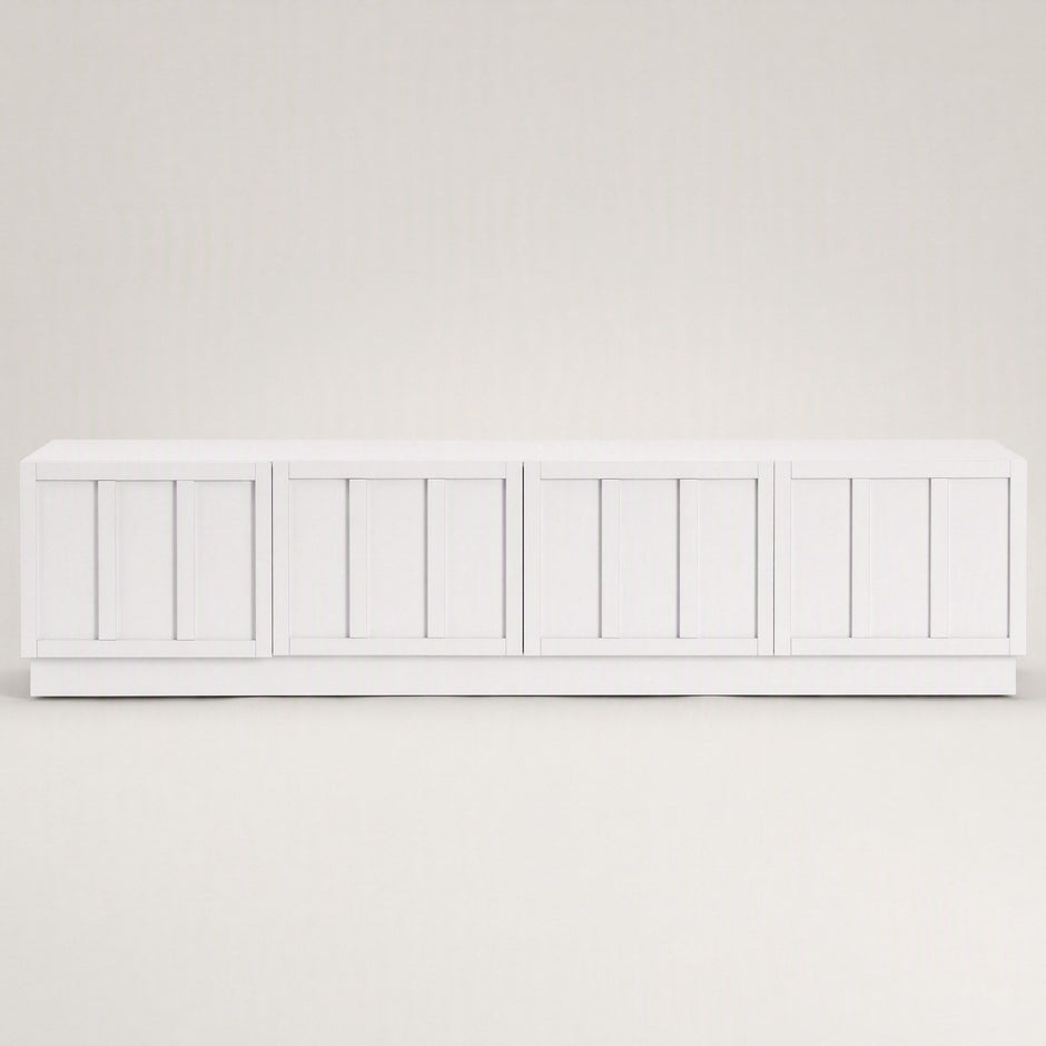 Artiss 180cm TV Unit Entertainment Cabinet Fluted Style Cable Management White