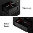 Artiss 7 Chest of Drawers Dresser Table Black