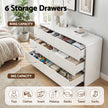 Artiss 6 Chest of Drawers Dresser Cabinet White