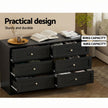 Artiss 6 Chest of Drawers Tallboy Cabinet - LEIF Black