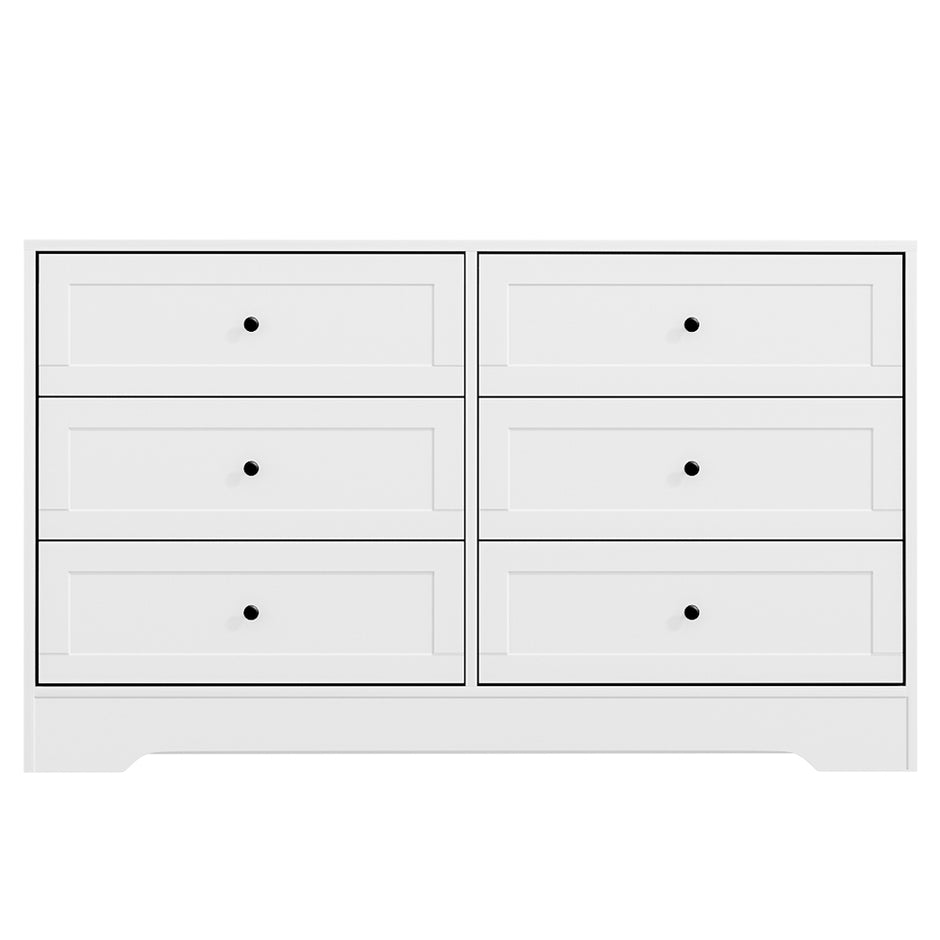 Artiss 6 Chest of Drawers - LEIF White