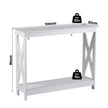 Artiss Console Table Entryway Hallway Display 2-Tier Narrow Sofa Table 100CM White