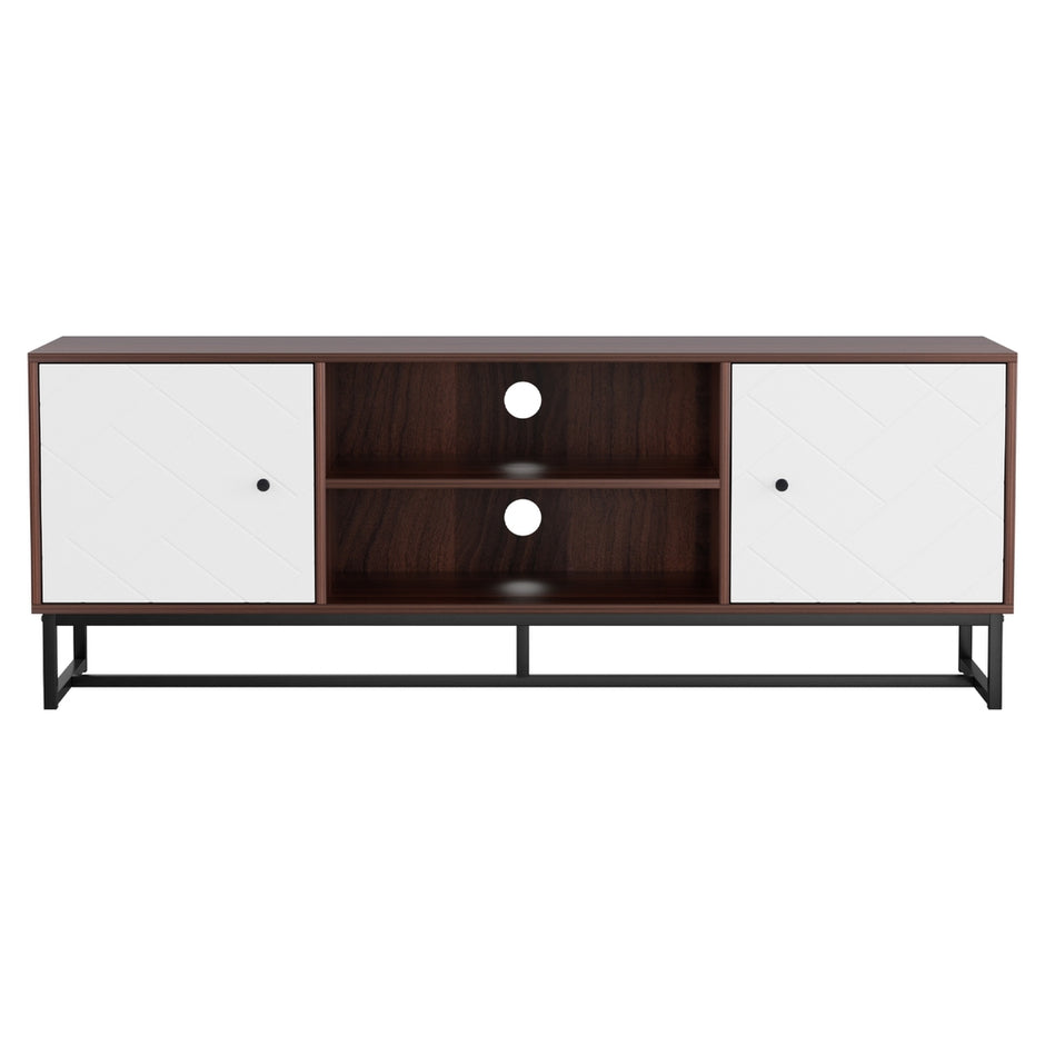 Artiss TV Unit 150cm Storage Shelves Walnut White