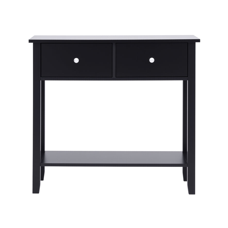 Artiss Console Table Hallway Sofa Entryway Entrance 2 Drawers 80CM Black