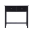 Artiss Console Table Hallway Sofa Entryway Entrance 2 Drawers 80CM Black