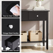 Artiss Console Table Hallway Sofa Entryway Entrance 2 Drawers 80CM Black