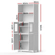 Artiss 2x Buffet Sideboard Cabinet Pantry Kitchen Bathroom Storage Cupboard