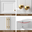 Artiss 2X Buffet Sideboard Cabinet Pantry Kitchen Storage Cupboard Drawers Doors