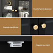 Artiss Buffet Sideboard Storage Cabinet Kitchen Cupboard Clear Door Drawer Black