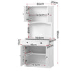 Artiss 2x Buffet Sideboard Hutch Pantry Cabinet Kitchen Storage BEINI White
