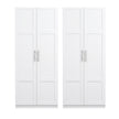 Artiss 2x Buffet Sideboard Cabinet Pantry Hutch Kitchen Storage Organiser White