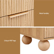 Artiss Rattan Bedside Table 2 Drawers Pine