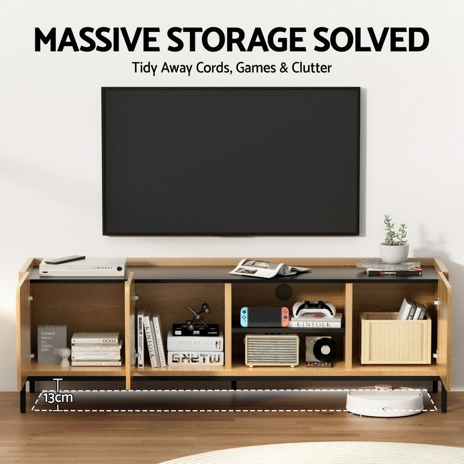 Artiss TV Unit Entertainment Unit Storage Cabinet Shelf 160cm Pine