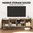 Artiss TV Unit Entertainment Unit Storage Cabinet Shelf 160cm Pine