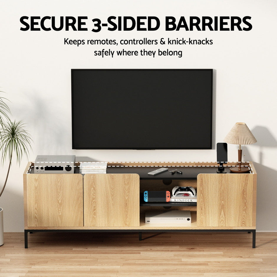 Artiss TV Unit Entertainment Unit Storage Cabinet Shelf 160cm Pine