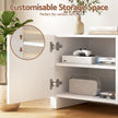 Artiss TV Unit Entertainment Unit Storage Cabinet Adjustable Shelf 180cm White