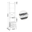 Artiss 5 Tier Bookshelf Ladder Bookcase with Fabric Drawers Display Rack White