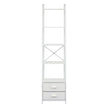 Artiss 5 Tier Bookshelf Ladder Bookcase with Fabric Drawers Display Rack White