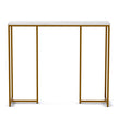 Artiss Console Table Marble Effect White&Gold