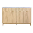 Artiss Buffet Sideboard Cabinet Kitchen Storage Cupboard Marble 2 Drawers Pine