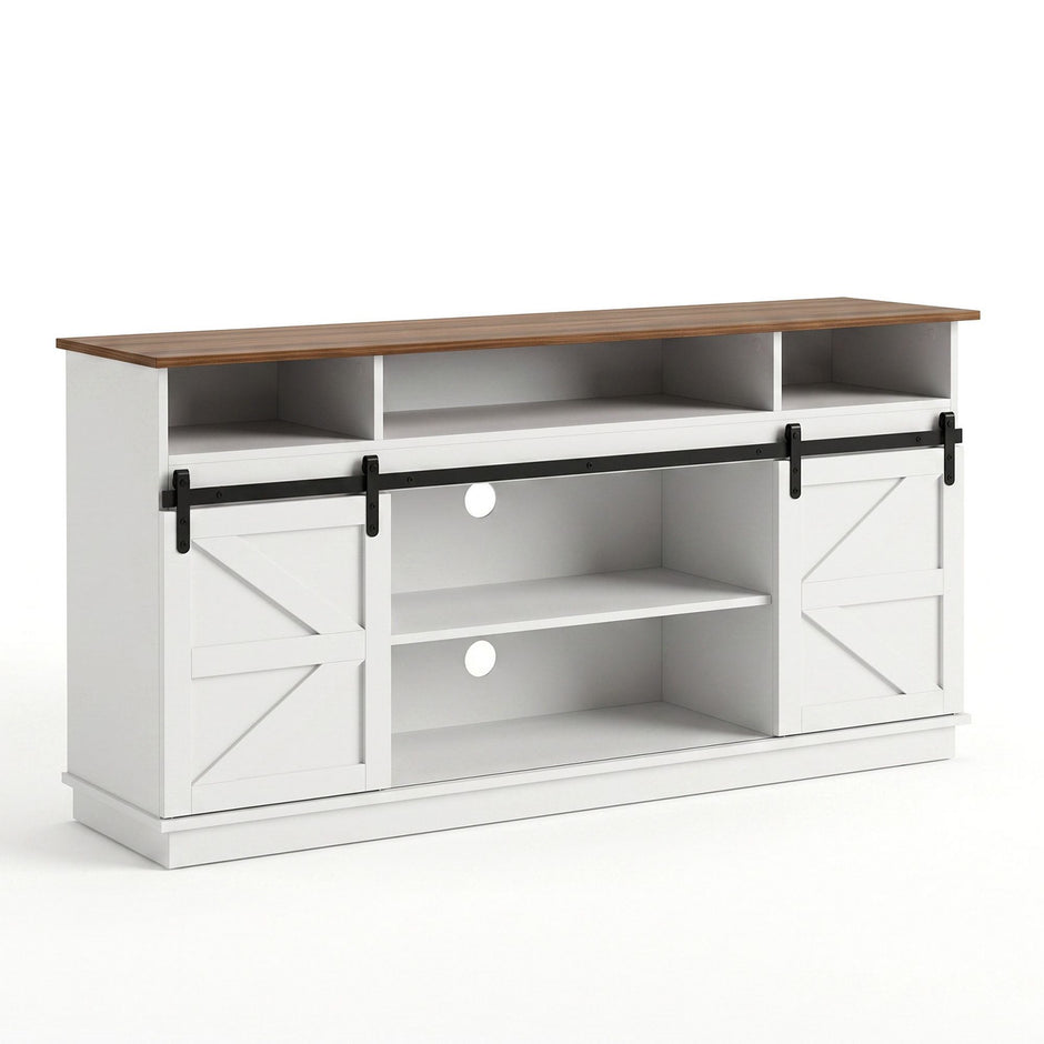Artiss Buffet Sideboard Cabinet 150cm 3-Tier Kitchen Storage Sliding Doors White