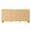 Artiss Buffet Sideboard Cabinet 2-Tier Fluted Kitchen Storage Ball Legs Pine