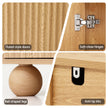 Artiss Buffet Sideboard Cabinet 2-Tier Fluted Kitchen Storage Ball Legs Pine